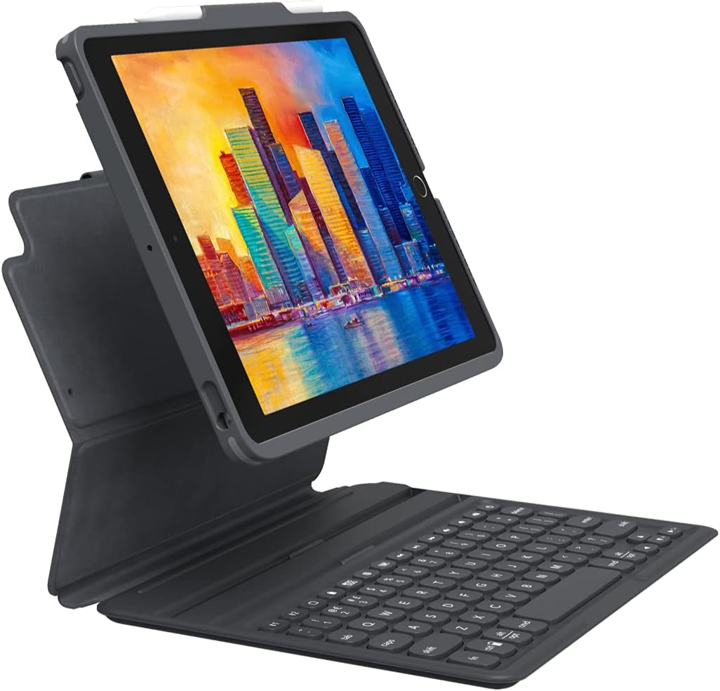 ZAGG Rugged Messenger Wireless ( Franse AZERTY )  Keyboard & Durable Detachble Case for iPad 10.2