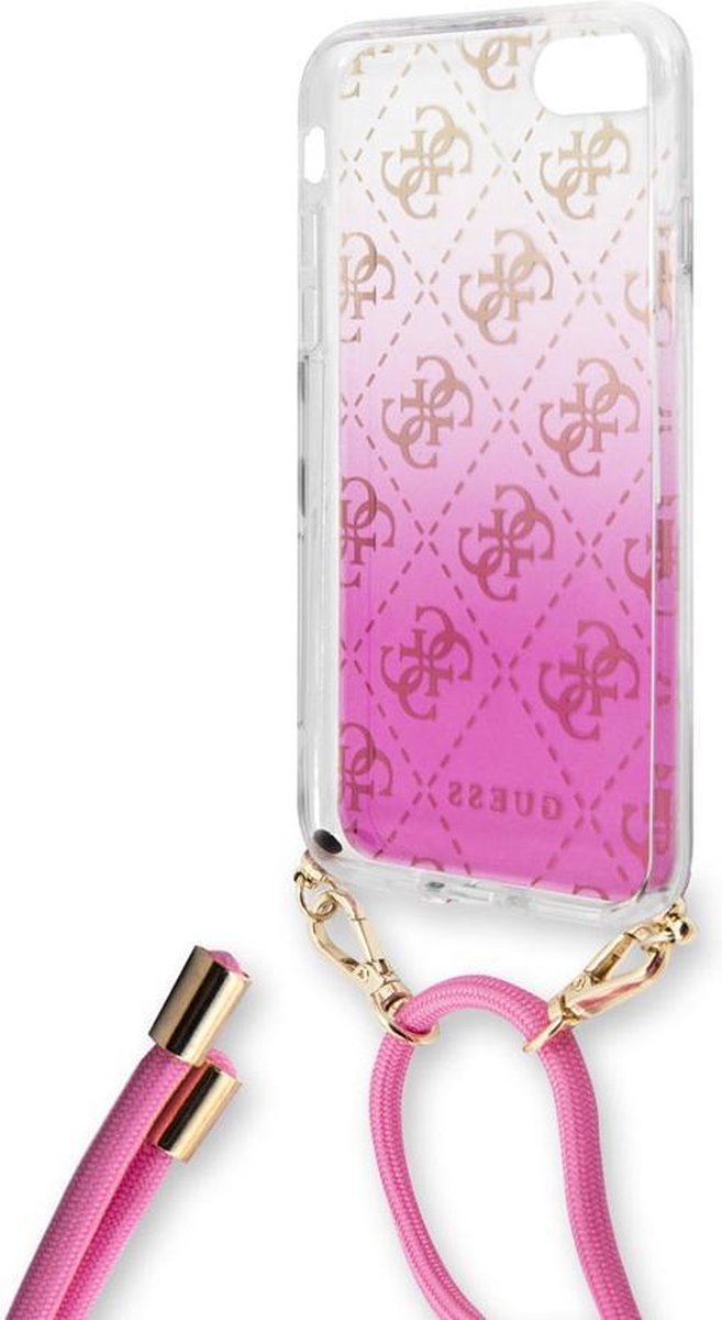 Guess Crossbody Case with Removable shoulder strap Pink - iPhone SE / 8 / 7 / 6