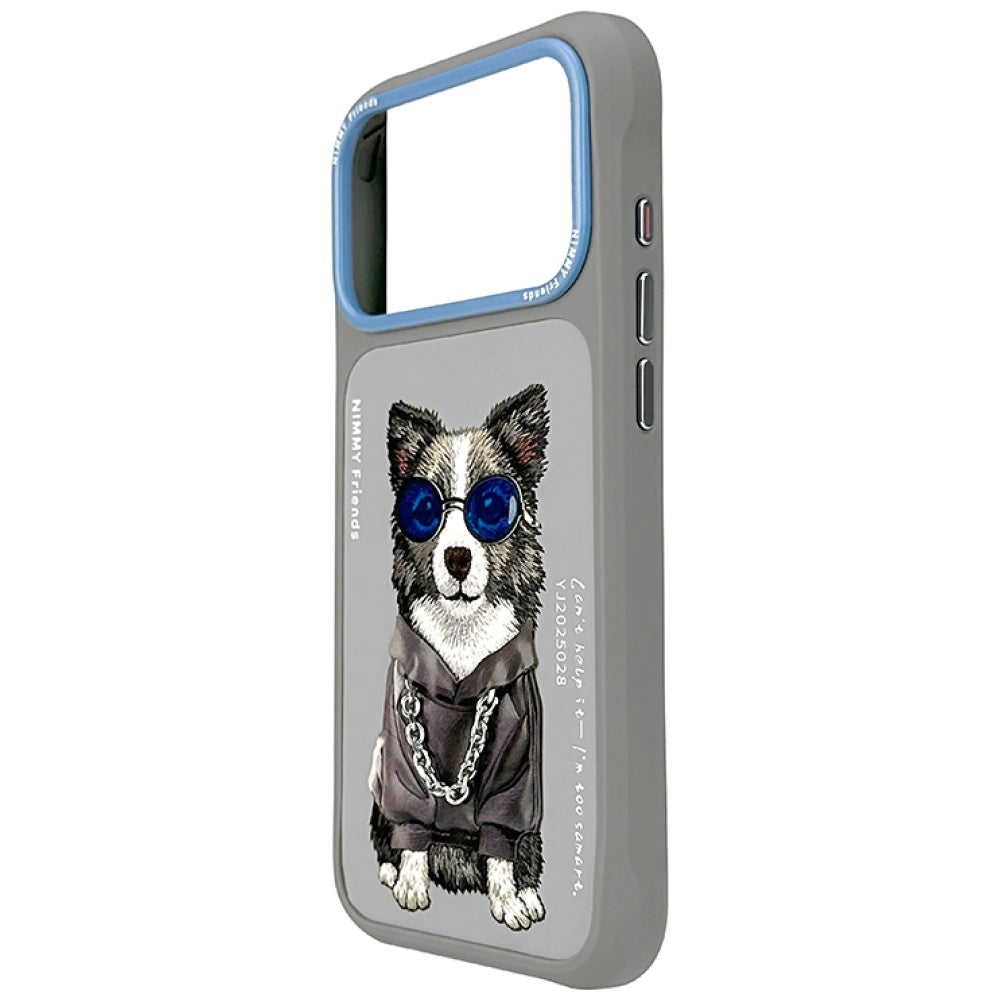Nimmy Glasses Cool Dog Case for iPhone 17 Pro Max Grey