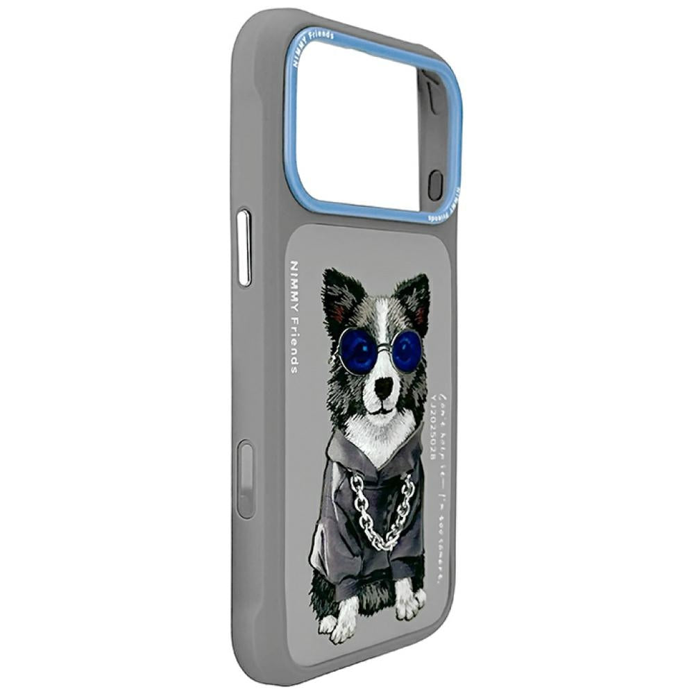 Nimmy Glasses Cool Dog Case for iPhone 17 Pro Max Grey