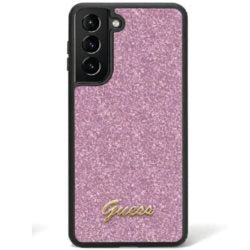 Guess GUHCS24SHGGSHU S24 S921 Purple hardcase Glitter Script