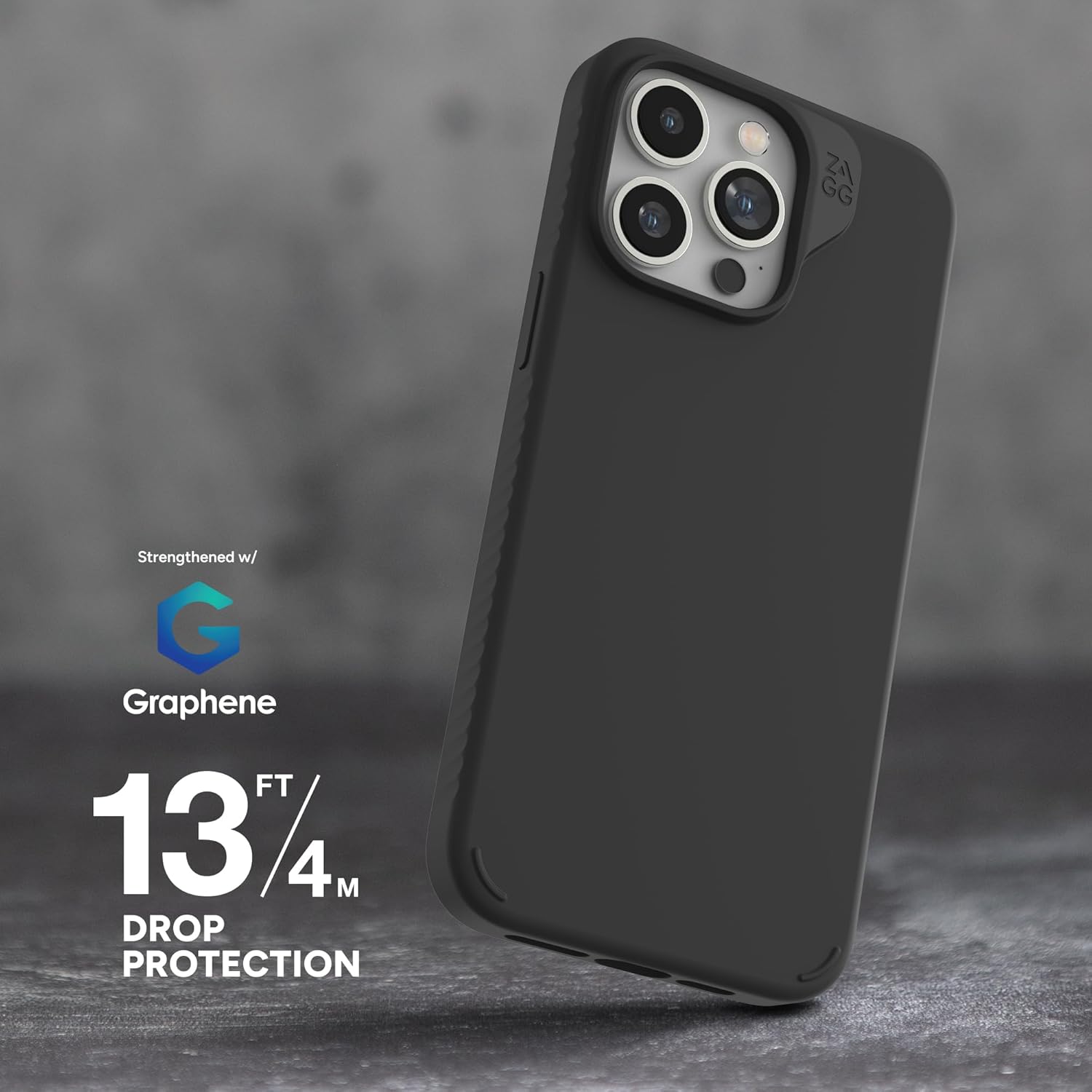 ZAGG Graphene Manhattan Snap Case for iPhone 15 Pro Max Black