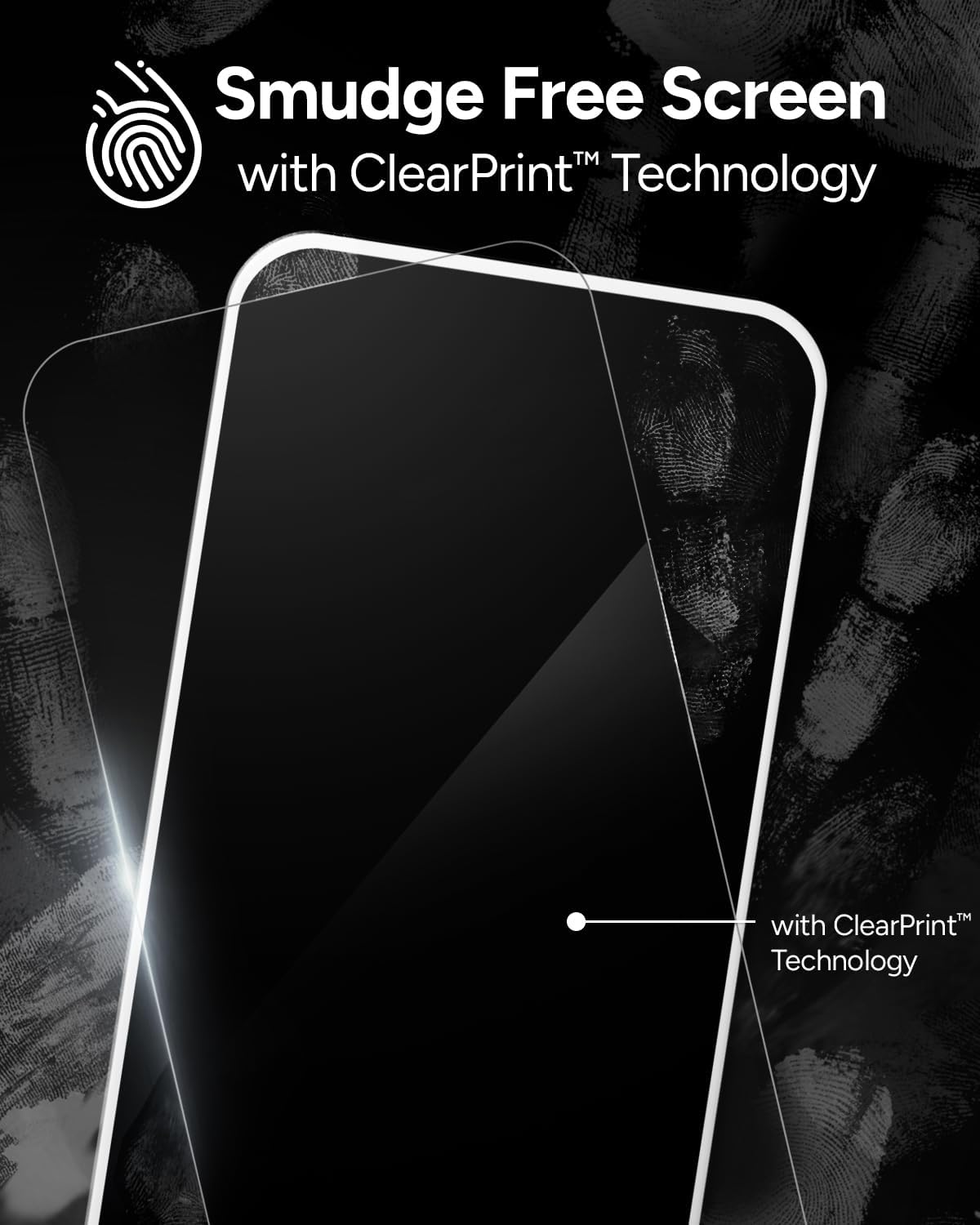 ZAGG Tempered Glass screen protector & Clear protective Case for iPhone 16
