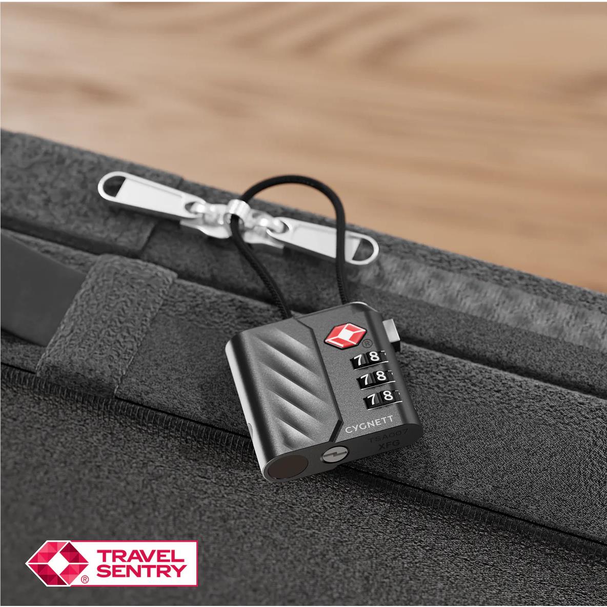 Cygnett Voyager Bluetooth® TravelTag TSA Lock with USB-C Recharging