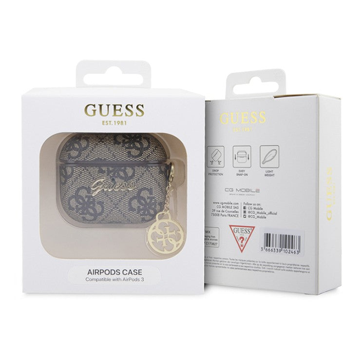 Guess AIRPODS 3 PU 4G W/4G CHARM Brown