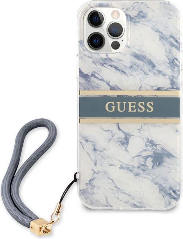 Guess GUHCP12MKMABBL iPhone 12/12 Pro Blue hardcase with Removeable Strap