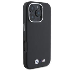 BMW BMHCP16X23PMWK iPhone 16 Pro Max  black hardcase M Smooth Full Wrapped Metal