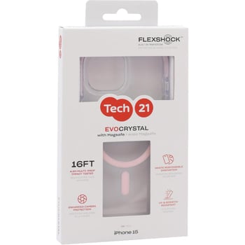 Tech 21 T21-10739 EVO Crystal pink w/MagSafe for iPhone 15 eb