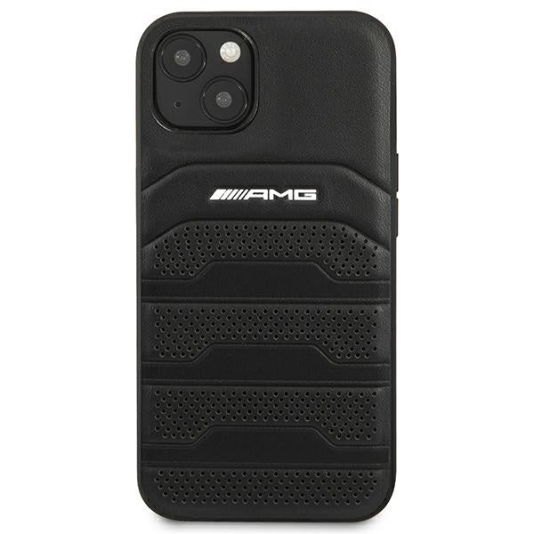 Case for AMG AMHCP14MGSEBK iPhone 14 Plus black hardcase Leather Debossed Lines