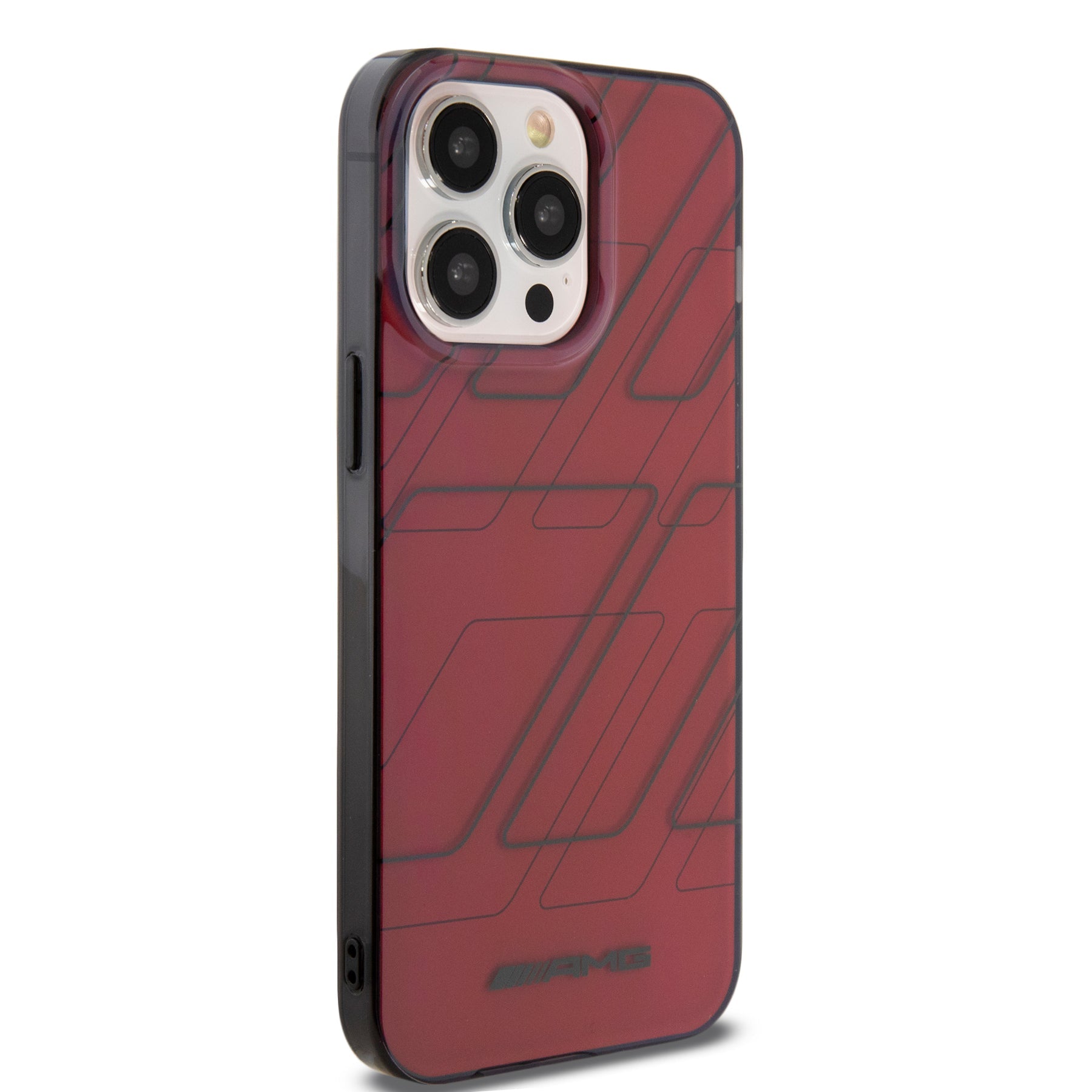 AMG Double Layer Case Large Rhombuses Red iPhone 15 Pro Max