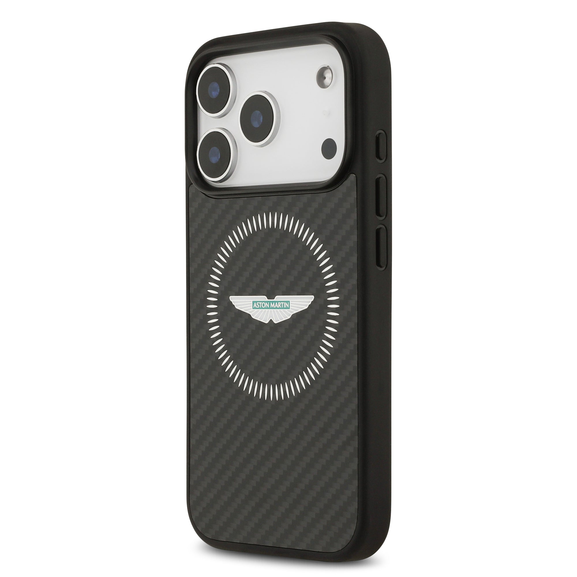ASTON MARTIN ASHMP17LFCOS ASHMP17LFCOS HardCase MagSafe KEVLAR W/ COUNTER DESIGN Black iPhone 17 Pro