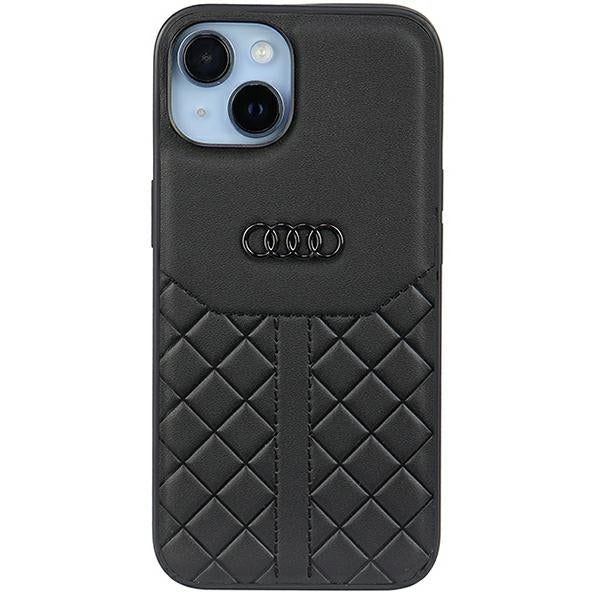 Audi Genuine Leather iPhone 15 / 14 / 13 black hardcase AU-TPUPCIP14-Q8/D1-BK