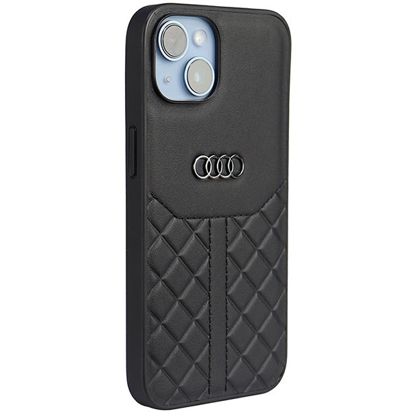 Audi Genuine Leather iPhone 15 / 14 / 13 black hardcase AU-TPUPCIP14-Q8/D1-BK