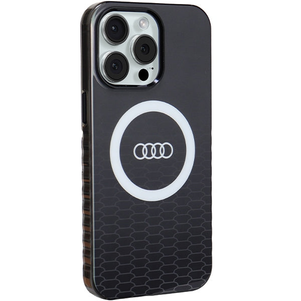 Audi IML Big Logo MagSafe Case iPhone 15 Pro Max black hardcase AU-IMLMIP15PM-Q5/D2-BK