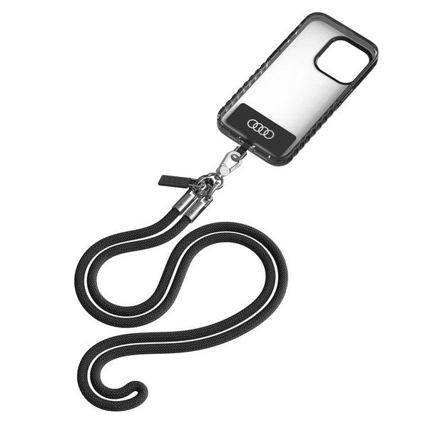 Audi universal phone lanyard 120cm 6mm crossbody black AU-CBL8-R8/D1-BK