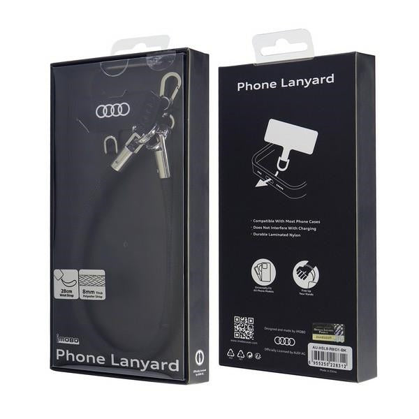 Audi universal phone lanyard 28cm 8mm black AU-HSL8-R8/D1-BK