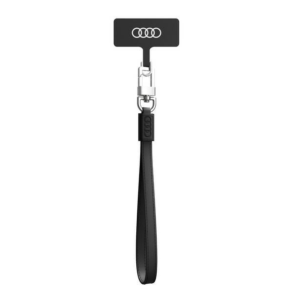 Audi universal phone lanyard 28cm 10mm Leather black AU-HSLSL-GT/D1-BK