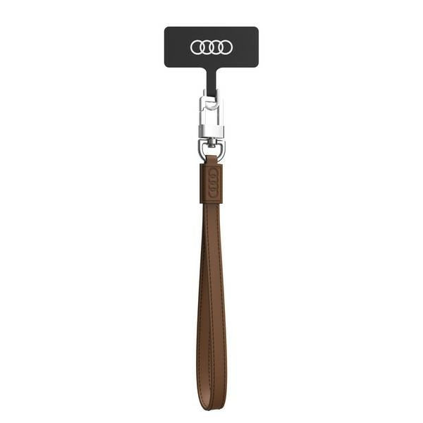 Audi universal phone lanyard 28cm 10mm Leather brown AU-HSLSL-GT/D1-BN