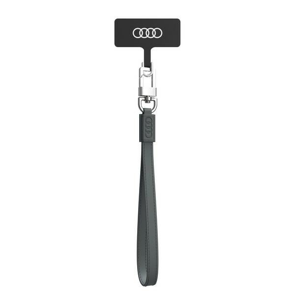 Audi universal phone lanyard 28cm 10mm Leather gray AU-HSLSL-GT/D1-GY