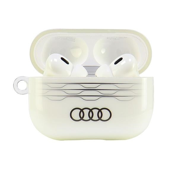 Audi IML Geometric Pattern AirPods Pro 2 cover white AU-IMLAPP2-A6/D3-WE