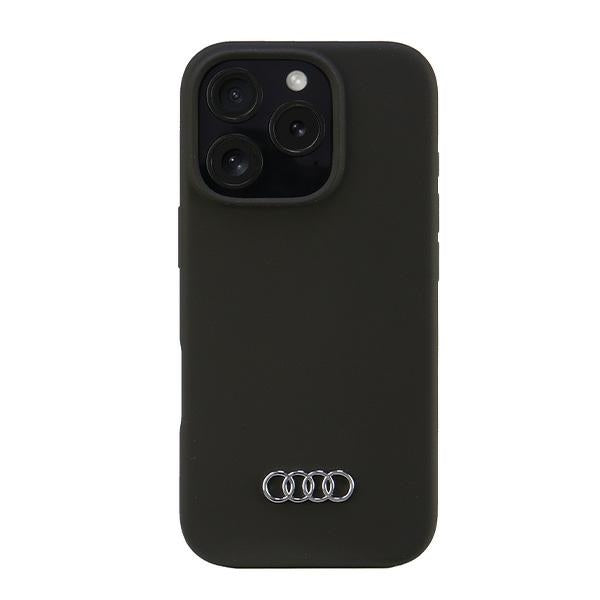 Audi Silicone Case iPhone 16 Pro Max black hardcase AU-LSRIP16PM-Q3/D1-BK