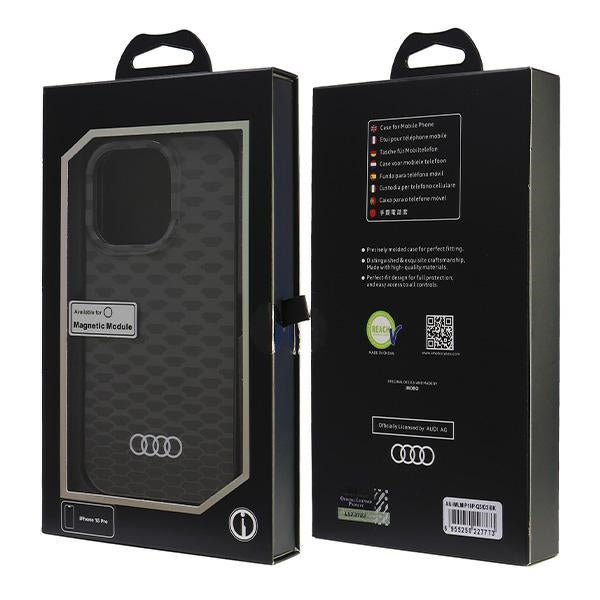 Audi IML Stitching Pattern MagSafe iPhone 16 Pro black hardcase AU-IMLMIP16P-Q5/D3-BK