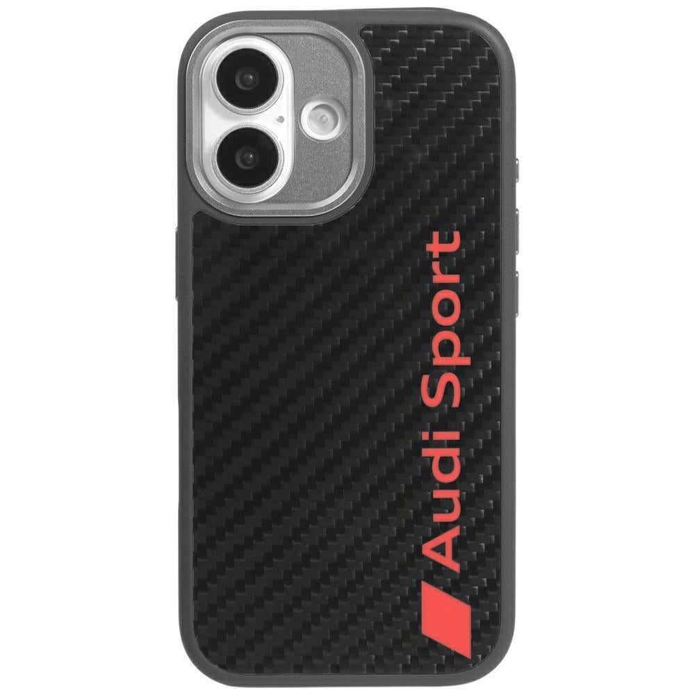 Audi R8 Carbon Fiber MagSafe for iPhone 17 black AUS-TPUPCMIP17-R8/D2-BK