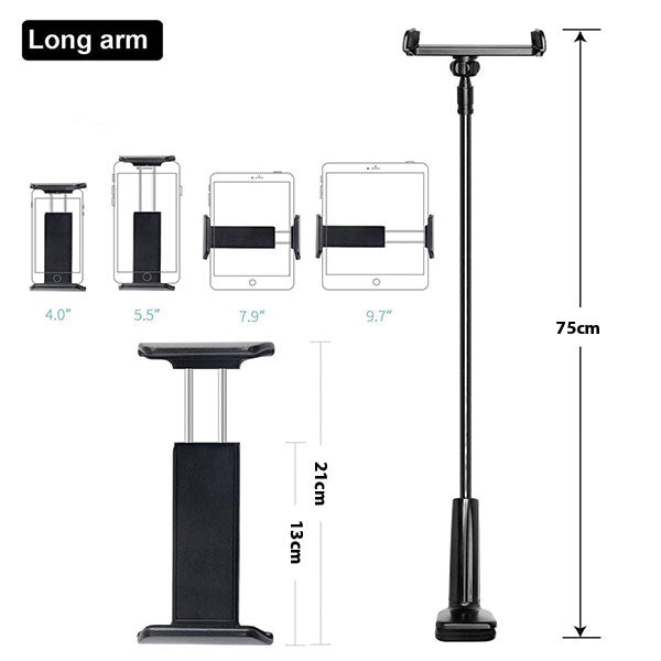 AWEI X3 desk mount 4"-10.5" black long arm