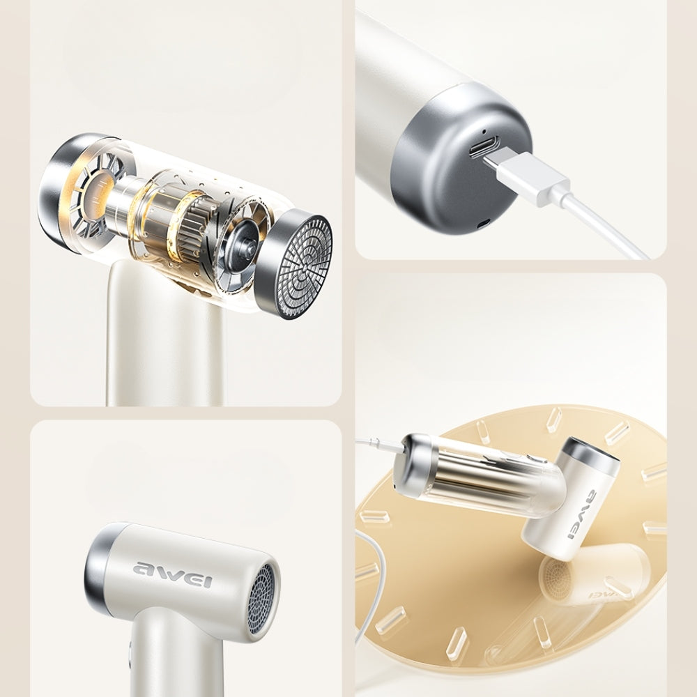 AWEI F40 3-in-1 3300mAh Multifunctional Fan White