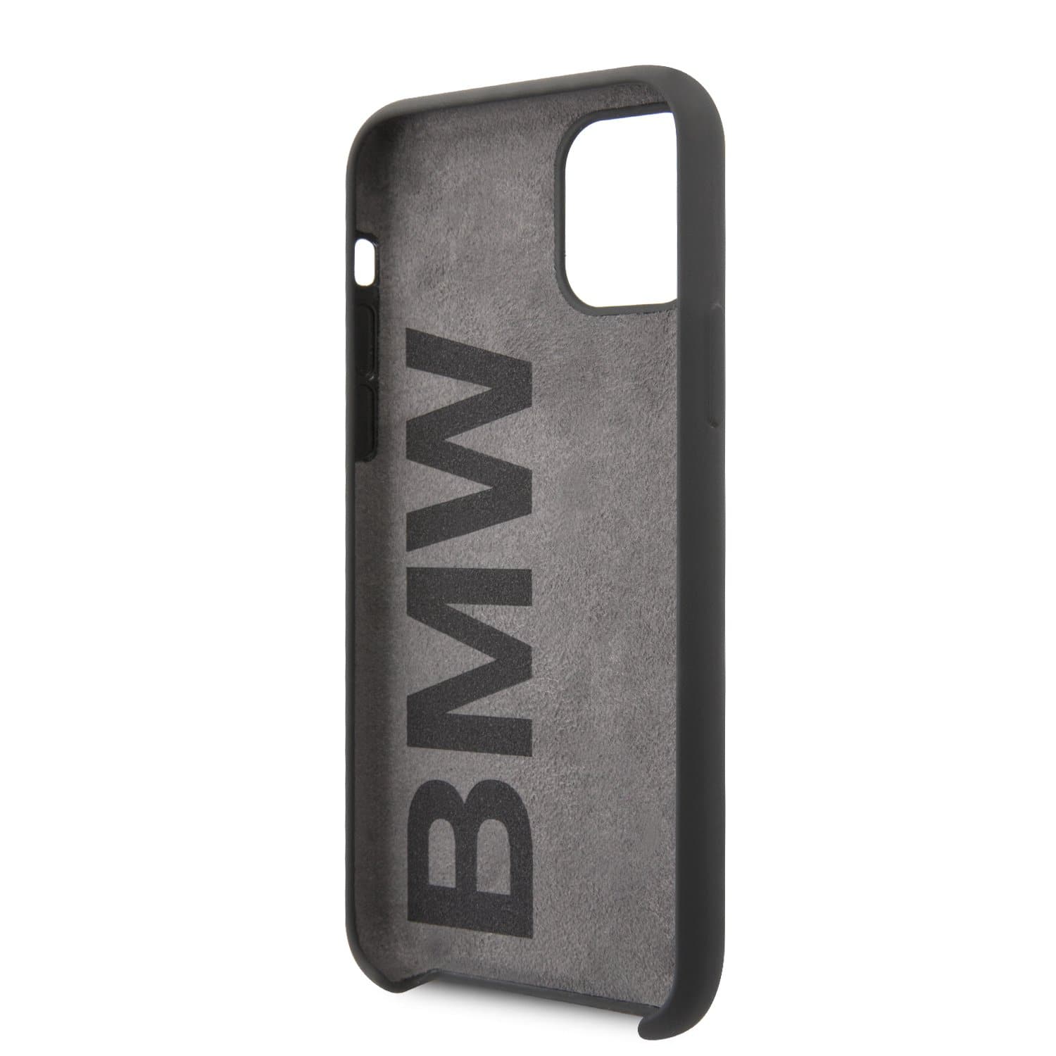 BMW BMHCN58SILSG iPhone 11 Pro Black Signature Collection Metal Logo Hard Case