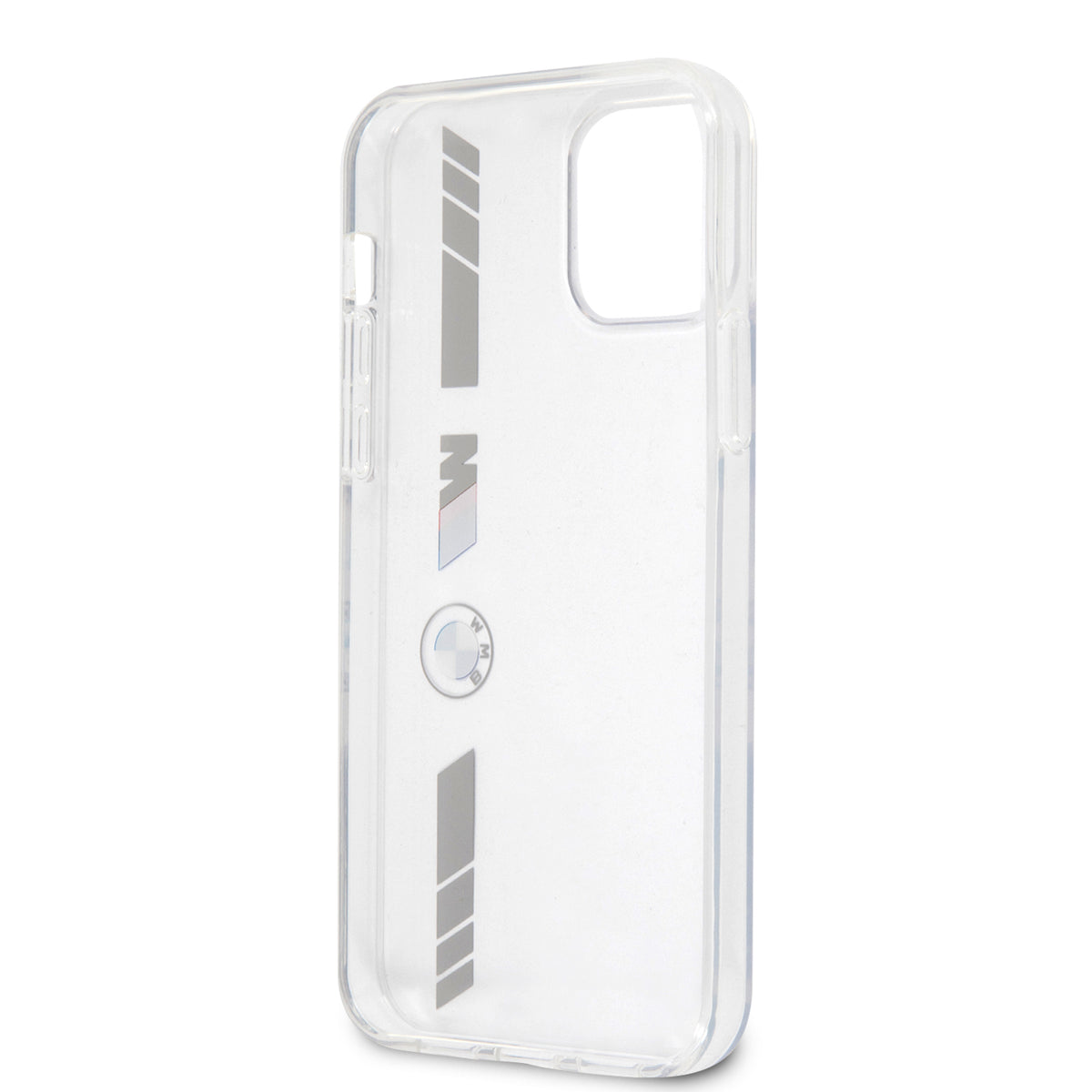 BMW BMHMP13XSLLBK iPhone 12 Pro Max Hard Case Silver strips