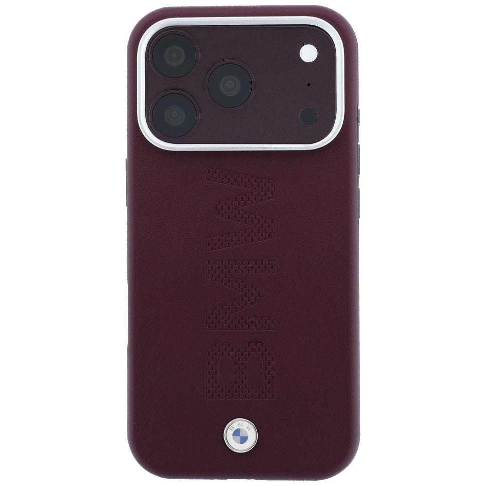 BMW BMHMP18X26SWOWMR Sign Centered Deboss MagSafe for iPhone 18 Pro Max / 17 Pro Max Burgundy