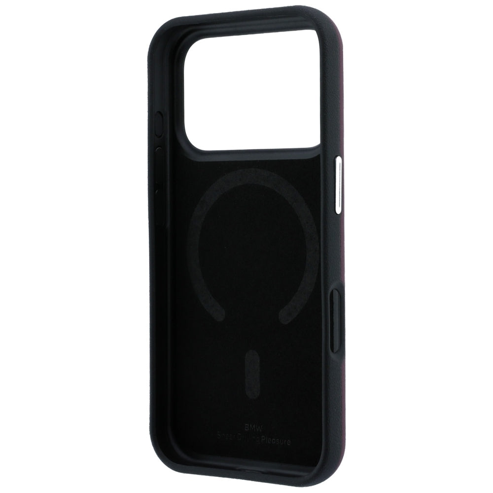 BMW BMHMP18X26SWOWMR Sign Centered Deboss MagSafe for iPhone 18 Pro Max / 17 Pro Max Burgundy