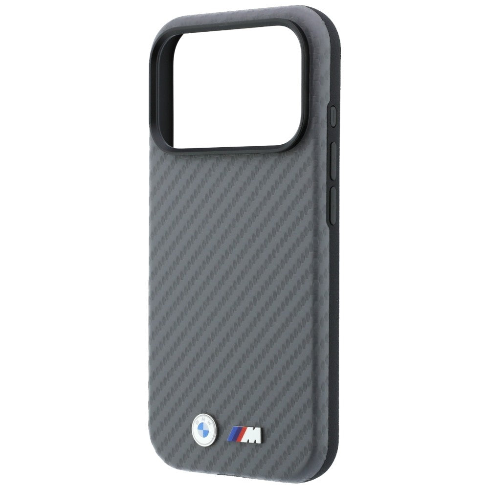 BMW M BMHMP18X26SWPCILA Carbon Metal Logo MagSafe Case for iPhone 18 Pro Max / 17 Pro Max Grey