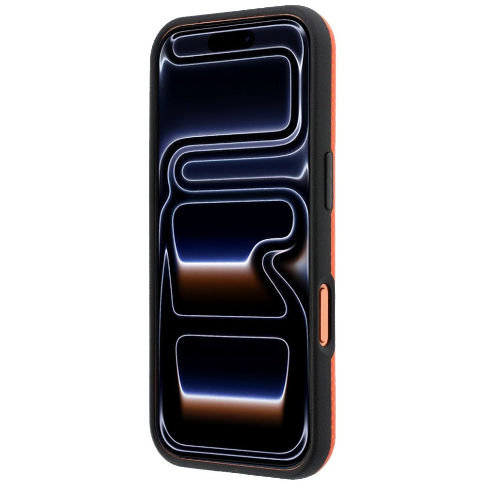 BMW BMHMP18X25SWPUKEO M Quadrille Kevlar Metal Logo MagSafe Case for iPhone 18 Pro Max / 17 Pro Max Orange