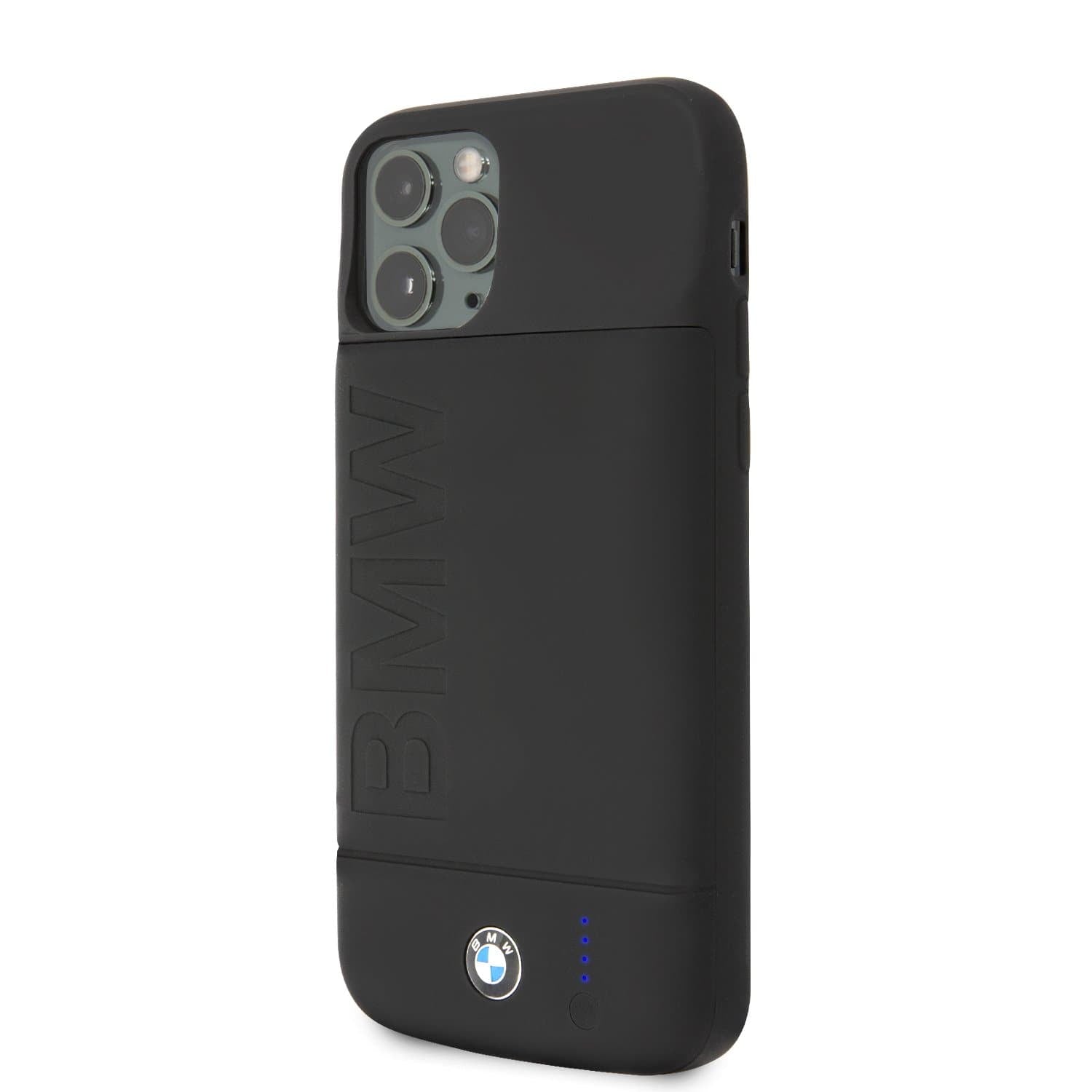 BMW BMPCFCN65DEBK iPhone11 Pro Max Hard Case Black power full rubber finish with build in 4000 mAh Powerbank