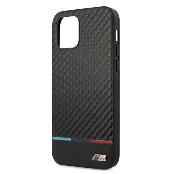 BMW BMHCP12LPUCARTCBK iPhone 12 Pro Max black hardcase M Collection PU Carbon Stripe