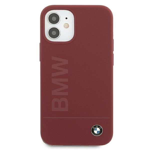 Case for BMW BMHCP12SSLBLRE iPhone 12 mini czerwony/red hardcase Silicone Signature Logo