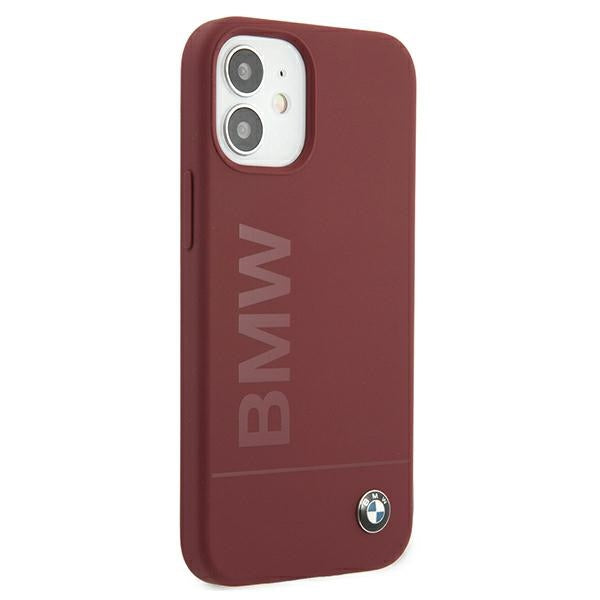 Case for BMW BMHCP12SSLBLRE iPhone 12 mini czerwony/red hardcase Silicone Signature Logo