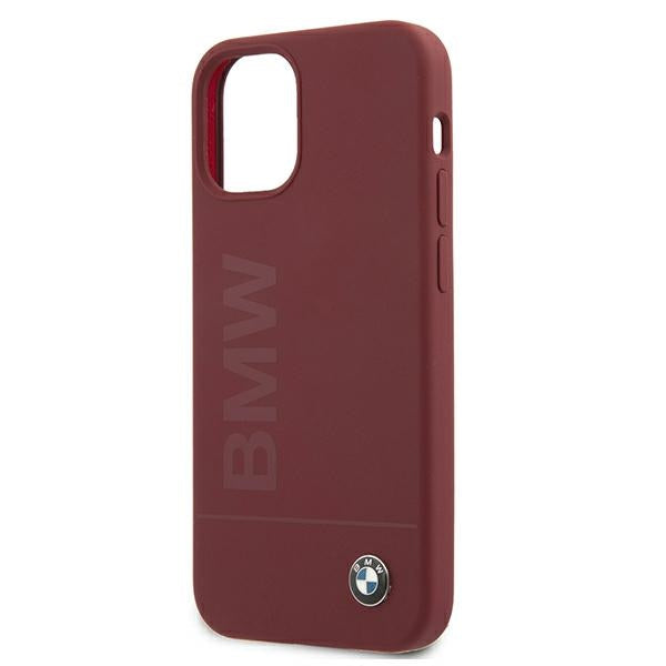 Case for BMW BMHCP12SSLBLRE iPhone 12 mini czerwony/red hardcase Silicone Signature Logo