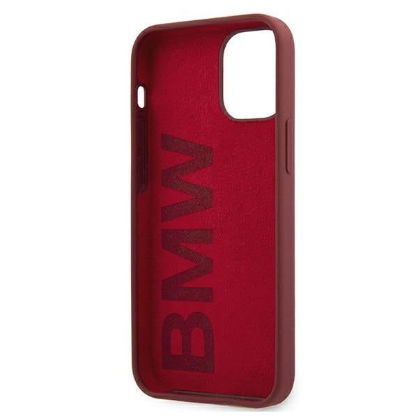 Case for BMW BMHCP12SSLBLRE iPhone 12 mini czerwony/red hardcase Silicone Signature Logo