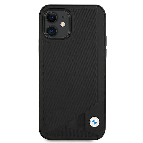 Case for BMW BMHCP12SRCDPK iPhone 12 mini black hardcase Leather Deboss