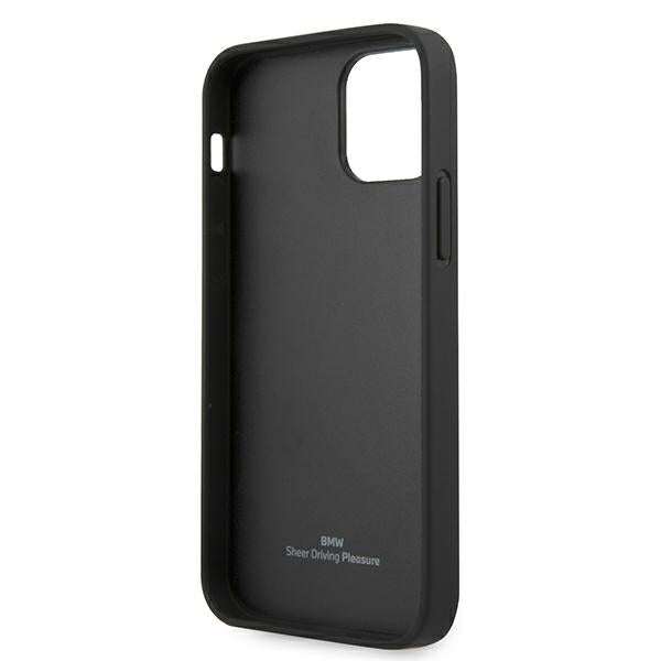 Case for BMW BMHCP12SRCDPK iPhone 12 mini black hardcase Leather Deboss