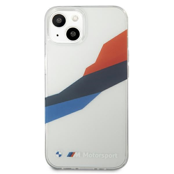 Case for BMW BMHCP13SSKTGT iPhone 13 mini transparent hardcase Motorsport Tricolor