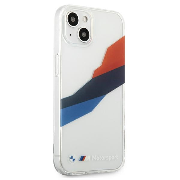 Case for BMW BMHCP13SSKTGT iPhone 13 mini transparent hardcase Motorsport Tricolor