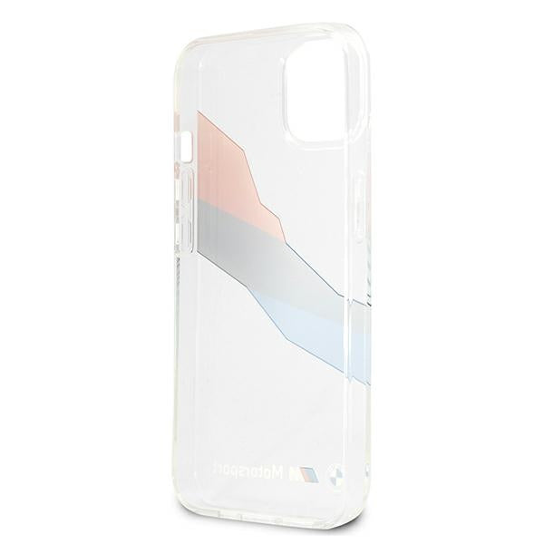 Case for BMW BMHCP13SSKTGT iPhone 13 mini transparent hardcase Motorsport Tricolor