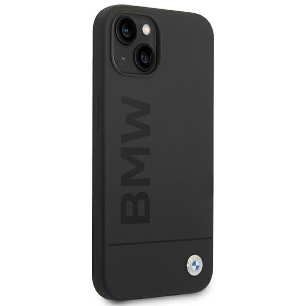 BMW BMHMP14MSLBLBK iPhone 14 Plus black hardcase Silicone Signature Logo Magsafe