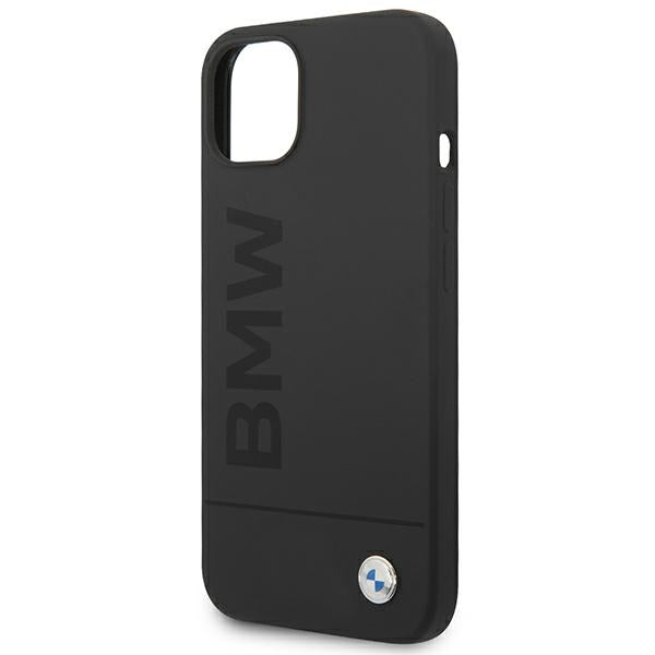 BMW BMHMP14MSLBLBK iPhone 14 Plus black hardcase Silicone Signature Logo Magsafe