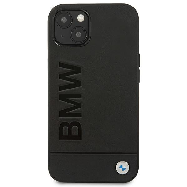 BMW BMHCP14MSLLBK iPhone 14 Plus black Leather Stamp