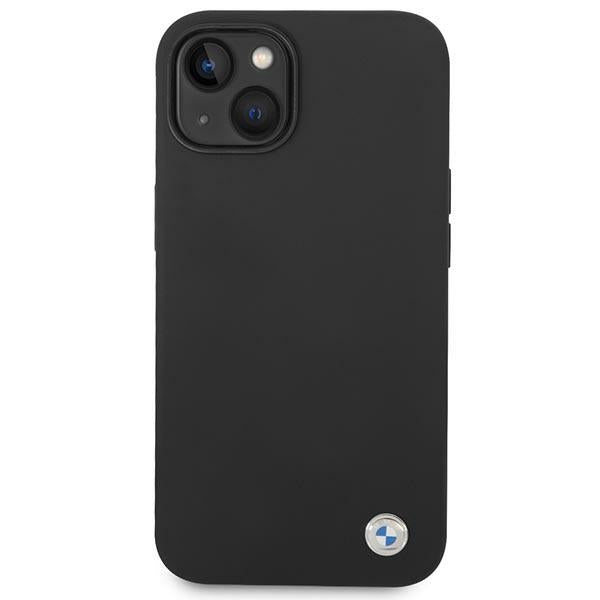 Case for BMW BMHCP14SSILBK iPhone 14 / 15 / 13 black Silicone Metal Logo